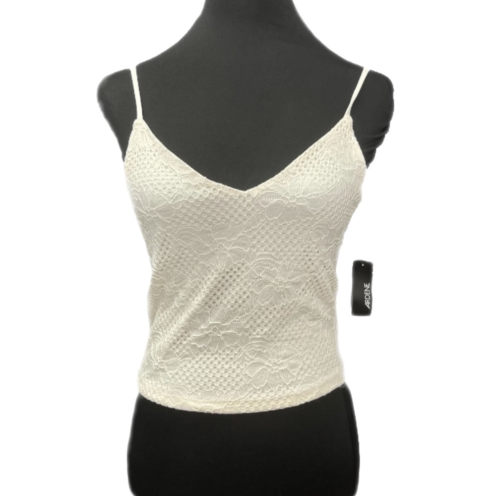 Ardene- Crochet lace cream tank top